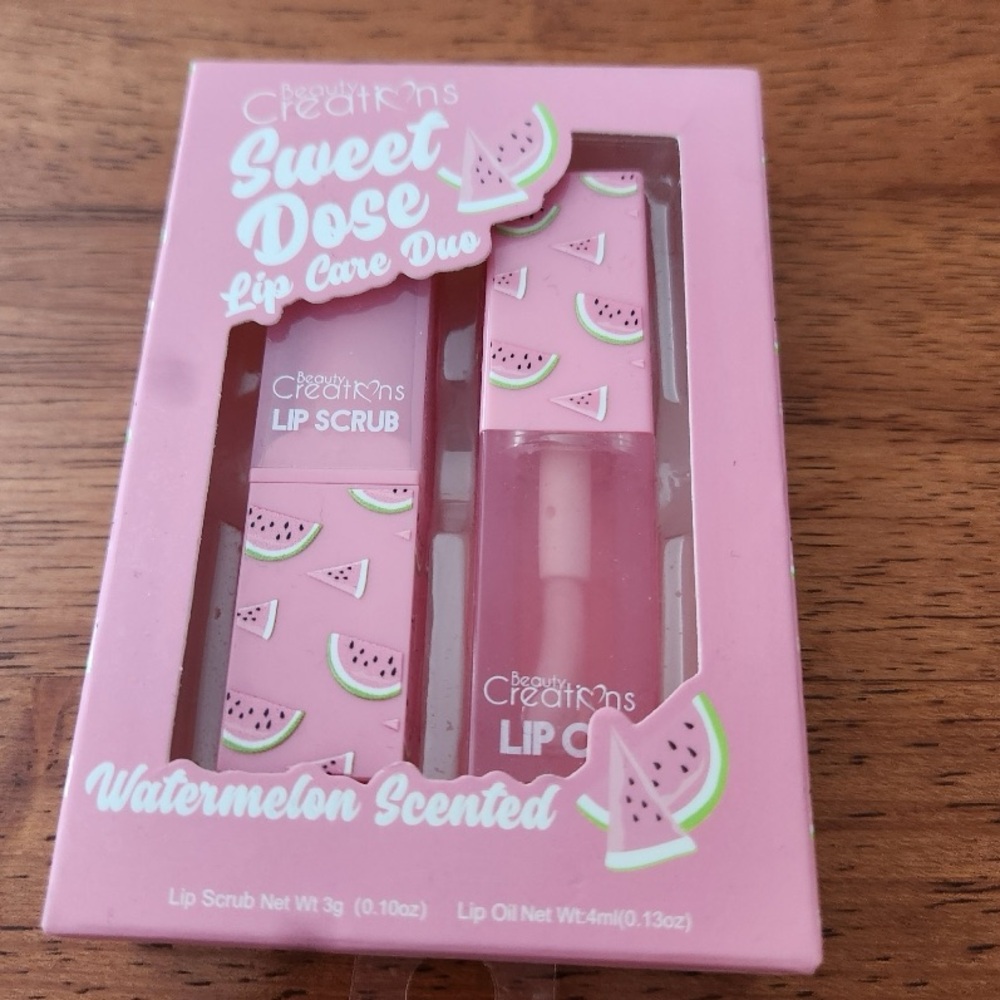 Brand New Lip Gloss & Lip Scrub Watermelon Scented.